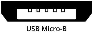 Schematic representation of a USB Micro-B connector